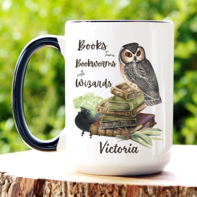 Owl Personalised Wizard Coffee Mug For Book Lovers (Creator Uploaded)