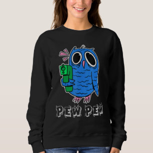 Owl Pew Pew Night Owl Owl Tee For Kids And Adults