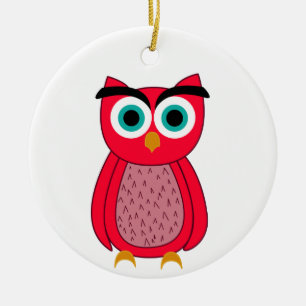 Owl Photo Print Ceramic Tree Decoration