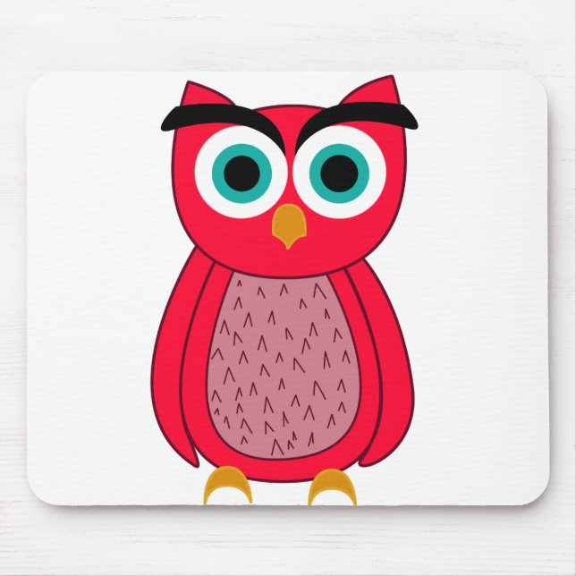 Owl Photo Print Mouse Pad (Front)