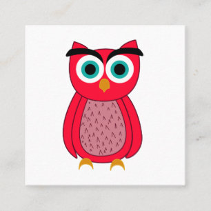 Owl Photo Print Square Business Card