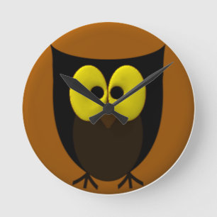 Owl Picture Round Clock