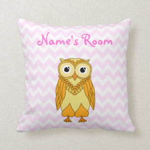 Owl Pillow: Yellow Custom Cushion