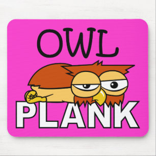 Owl Plank Mouse Pad