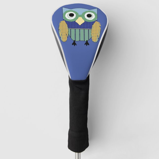 Owl Poker Face Golf Head Cover (Front)