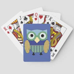 Owl Poker Face Playing Cards