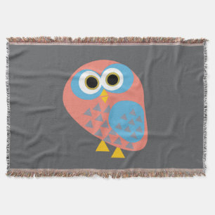 Owl Pop Art Throw Blanket