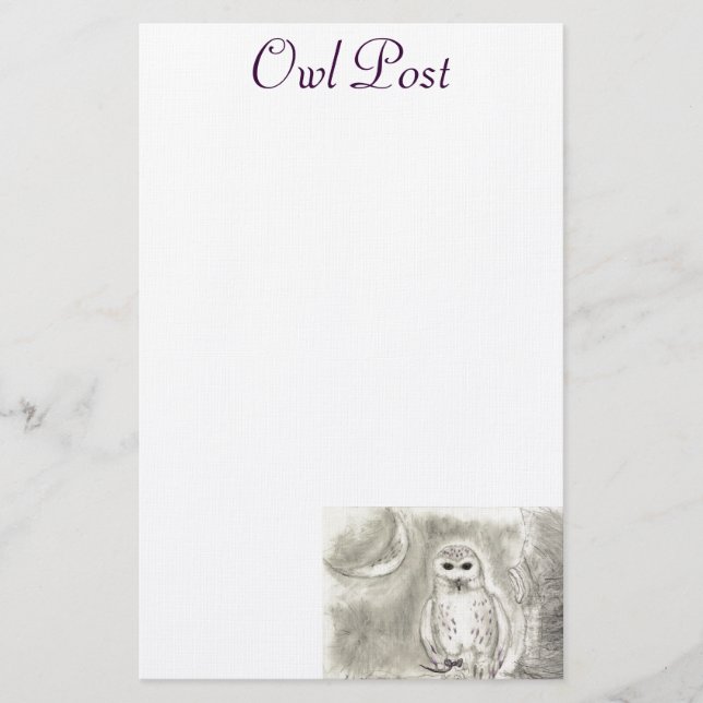 Owl Post Stationery (Front)