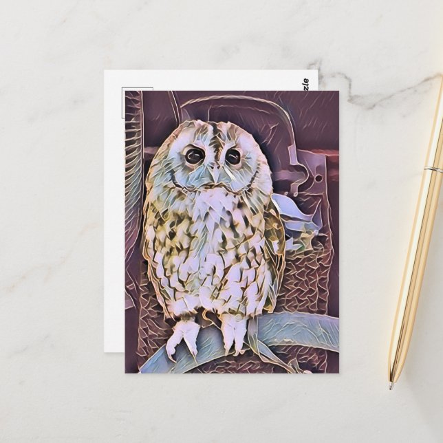 OWL  POSTCARD (Front/Back In Situ)