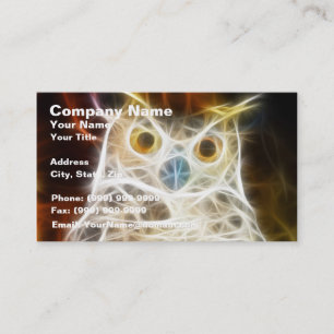 Owl Powerful Look Business Card