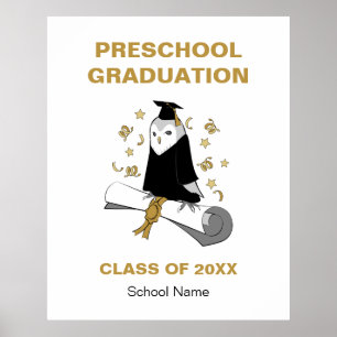 Owl Preschool / Kindergarten Graduation Ceremony Poster