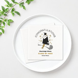 Owl Preschool / Kindergarten Graduation Party Napkin