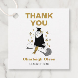 Owl Preschool / Kindergarten Graduation Thank You Favour Tags