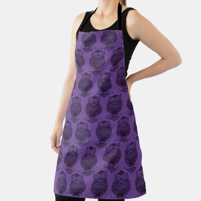 Owl (purple) - Apron (Insitu)