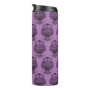 Owl (purple) - Thermal Tumbler