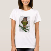 Owl Reading On Branch