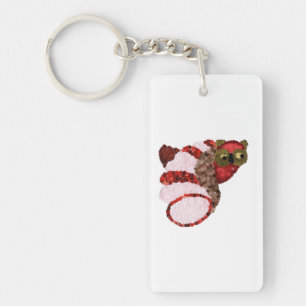 Owl Rectangular Keychain