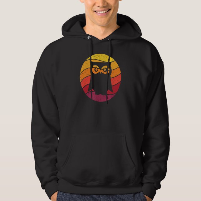 Owl Retro Style Vintage Hoodie (Front)