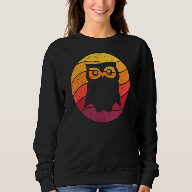 Owl Retro Style Vintage Sweatshirt (Front)