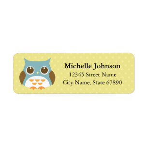 Owl Return Address Labels