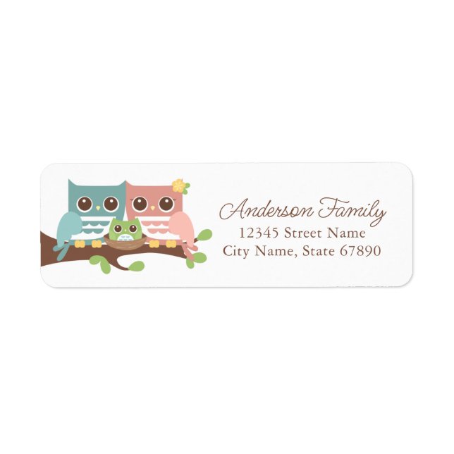 Owl Return Address Labels (Front)
