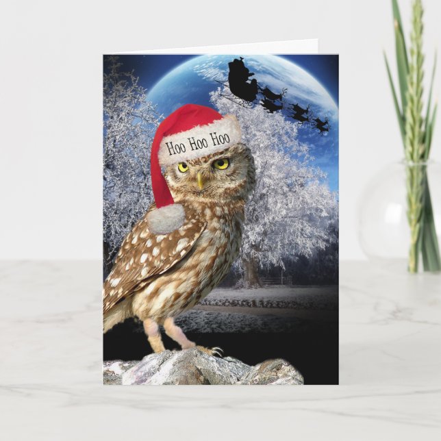 Owl Santa Card (Front)