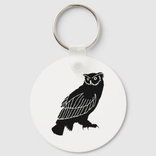 Owl Silhouette Key Ring