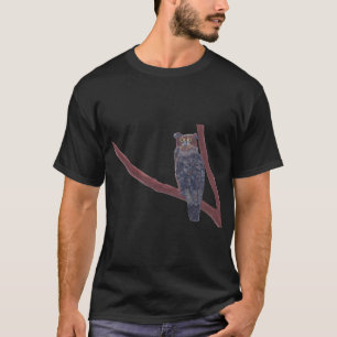 Owl Sitting on Tree branch Custom Tshirts