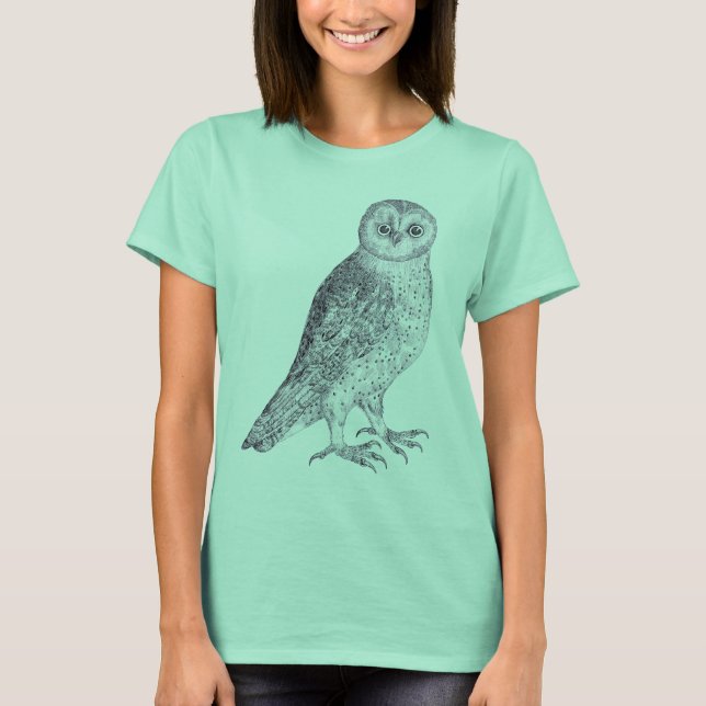 Owl Sounds / Owl Noises Barred Owl or Spotted Owl T-Shirt (Front)