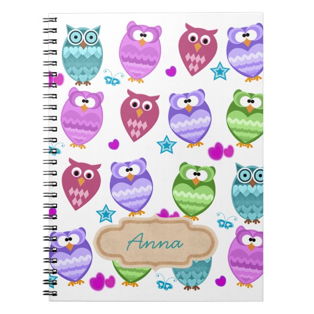 owl spiral notebook (Front)