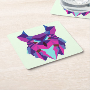 Owl Square Paper Coaster