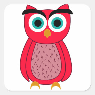 Owl  square sticker