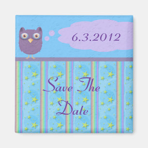 Owl Star Birthday Celebration Magnet