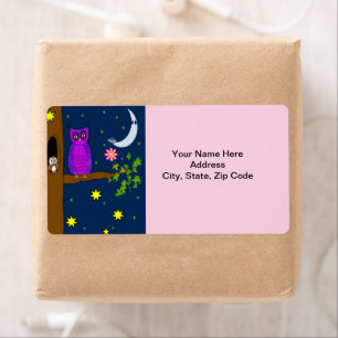 Owl Stars Moon Labels