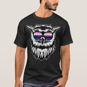 Owl Sunglasses Genderfluid Pride Animal Proud LGBT T-Shirt