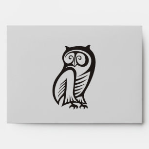 Owl Symbol Black Envelopes