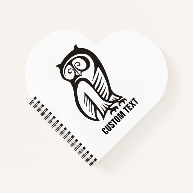 Owl Symbol Black Notebook (Front)