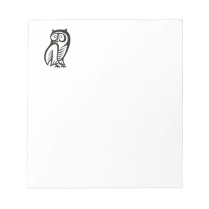 Owl Symbol Black Notepad