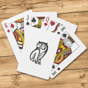 Owl Symbol Black Playing Cards