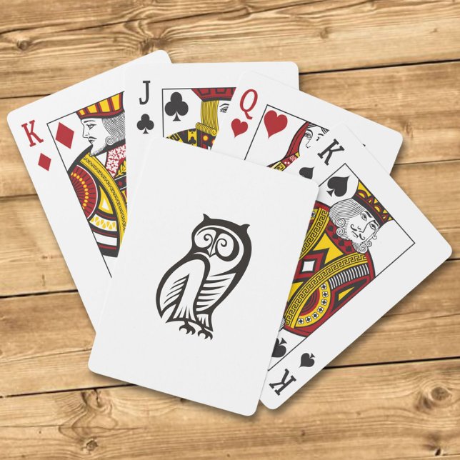 Owl Symbol Black Playing Cards (Creator Uploaded)