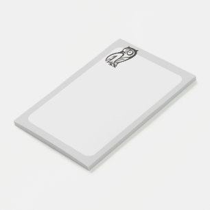 Owl Symbol Black Post-it Notes