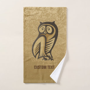 Owl Symbol Colour Bath Towel Set