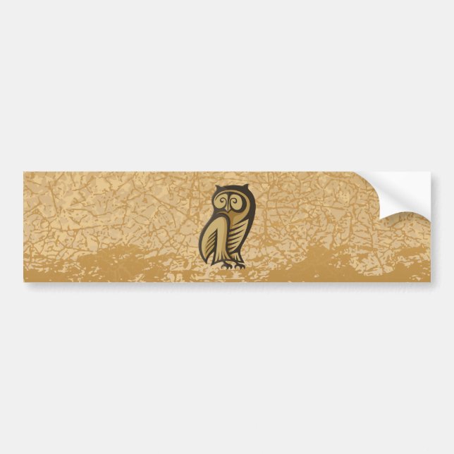 Owl Symbol Colour Bumper Sticker (Front)