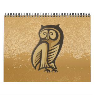 Owl Symbol Colour Calendar