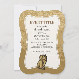 Owl Symbol Colour Invitation