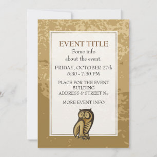 Owl Symbol Colour Invitation