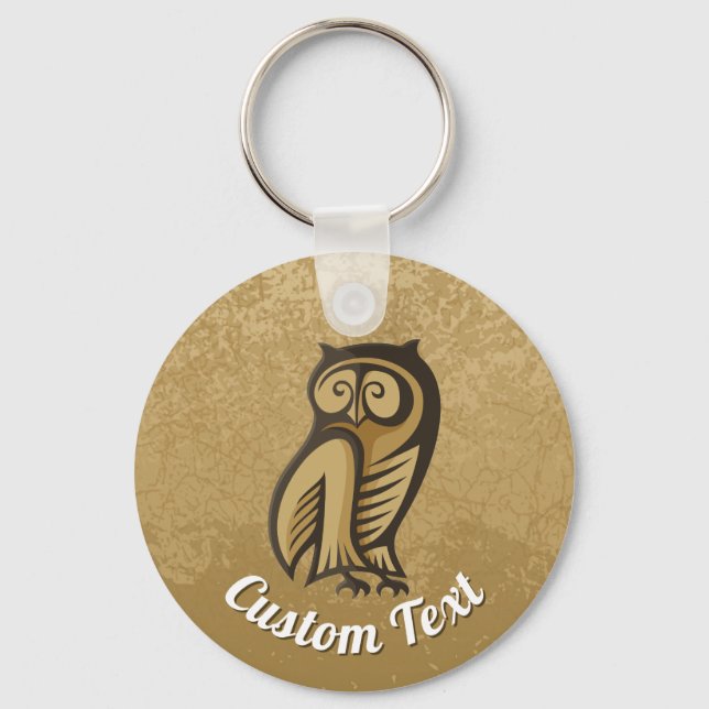 Owl Symbol Colour Keychain (Front)