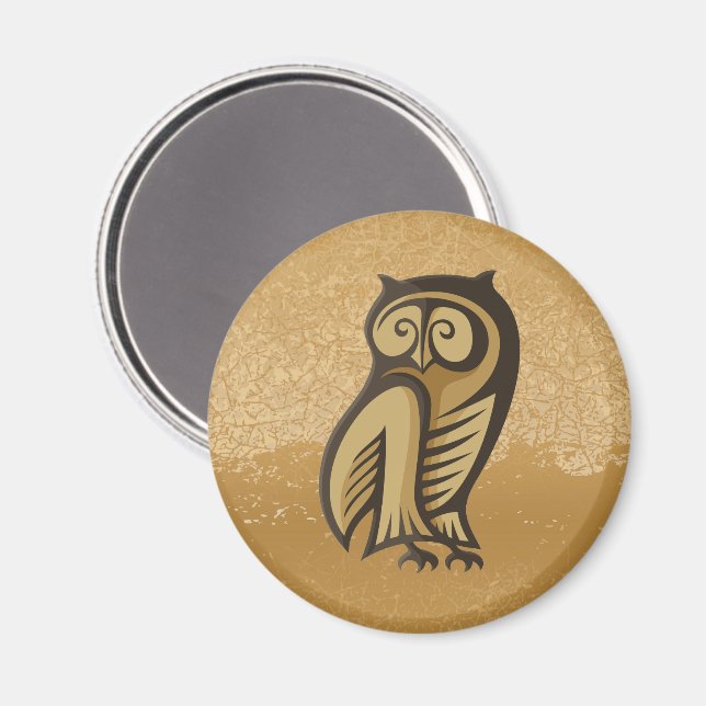 Owl Symbol Colour Magnet (Front/Back)