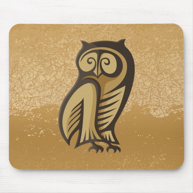 Owl Symbol Colour Mouse Pad (Front)