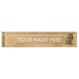 Owl Symbol Colour Nameplate